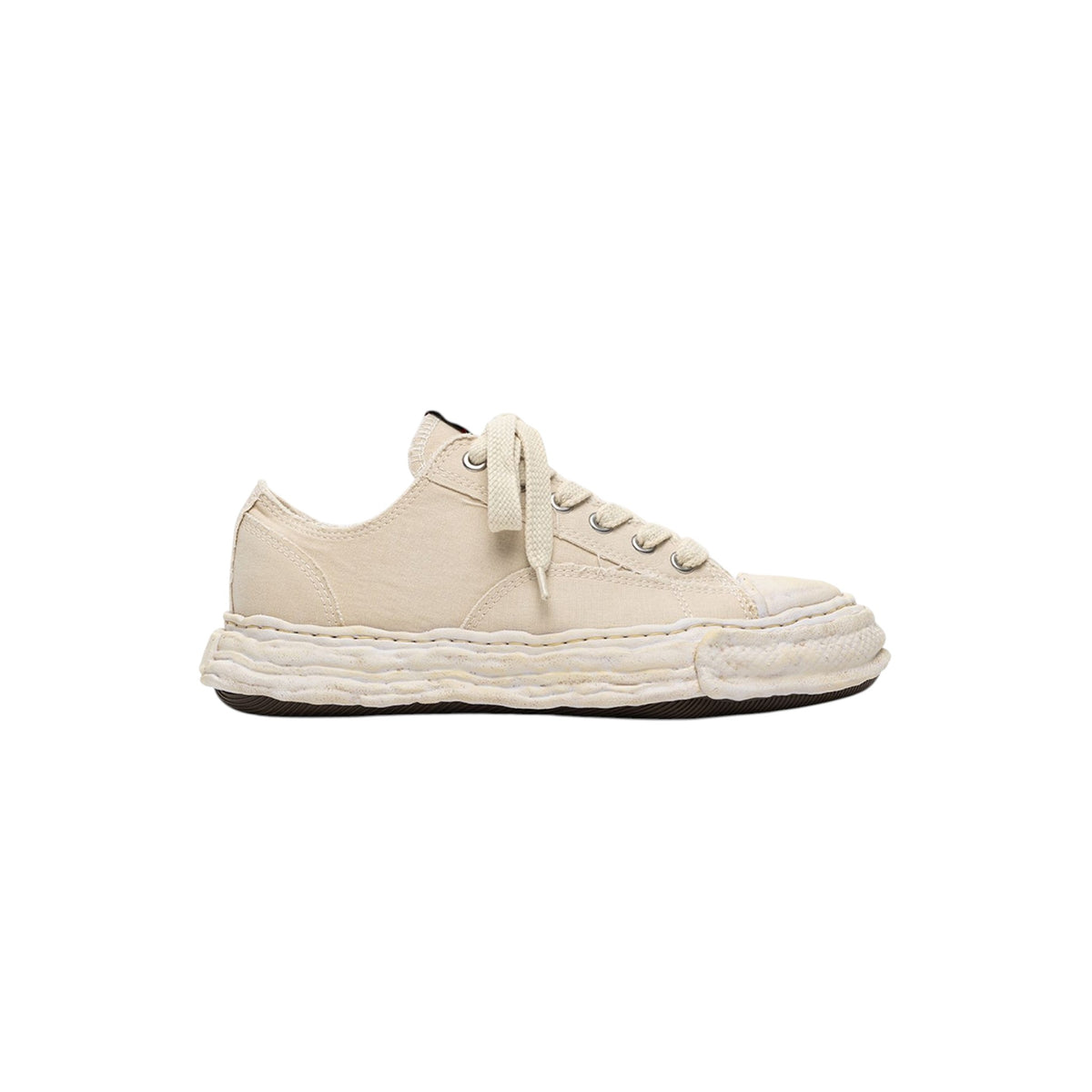 Maison MIHARA YASUHIRO "PETERSON23" OG Sole Bleached Canvas Low-top Sneaker White