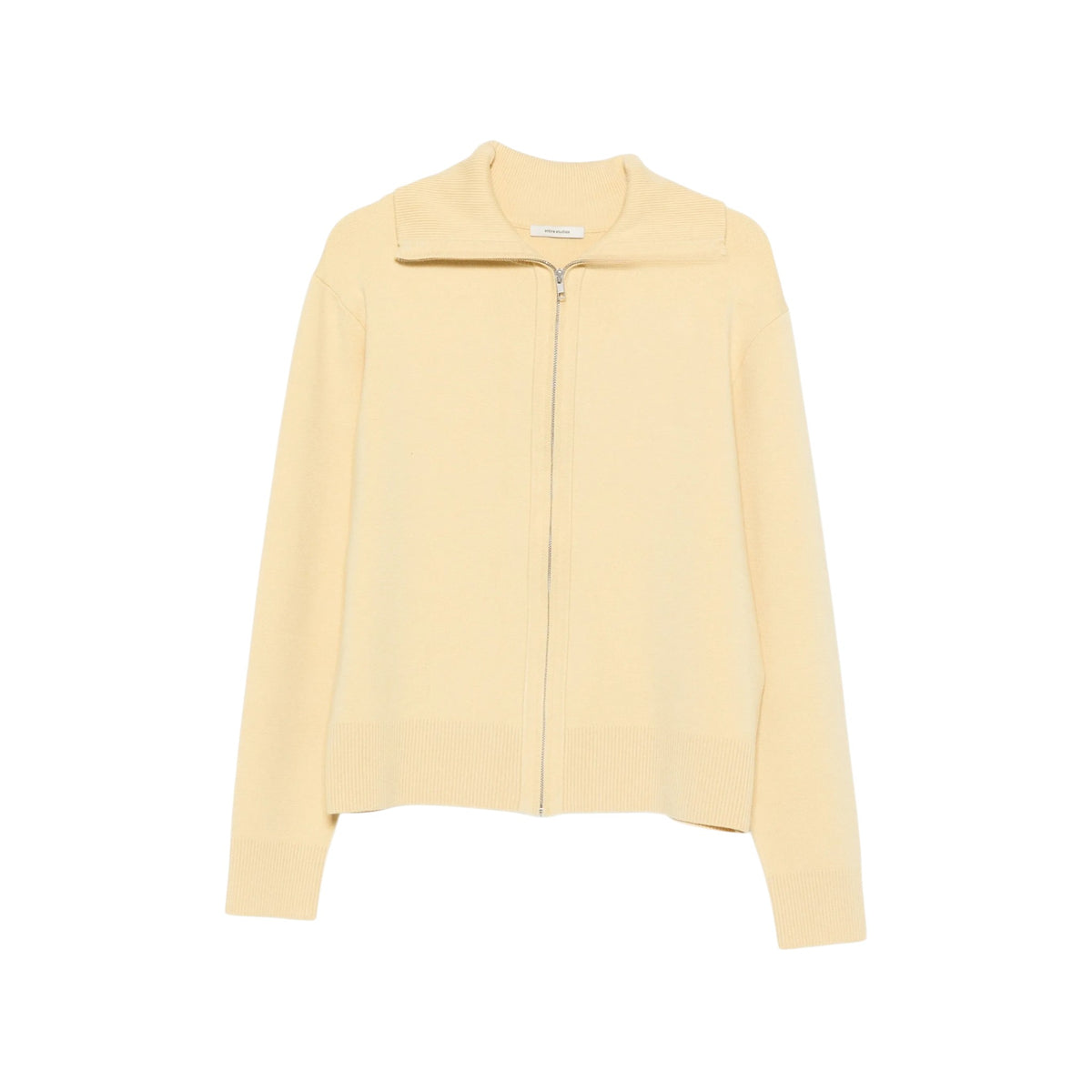 Entire Studios Knit Zip Up Jacket Custard