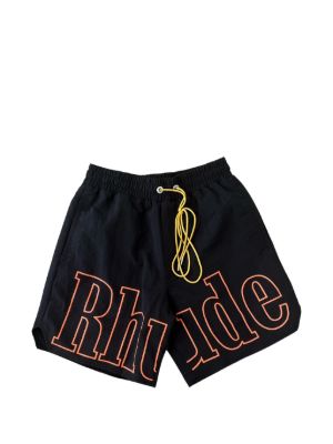 Rhude Logo Shorts Black