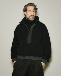 Entire Studios System Half Zip Fleece Onyx