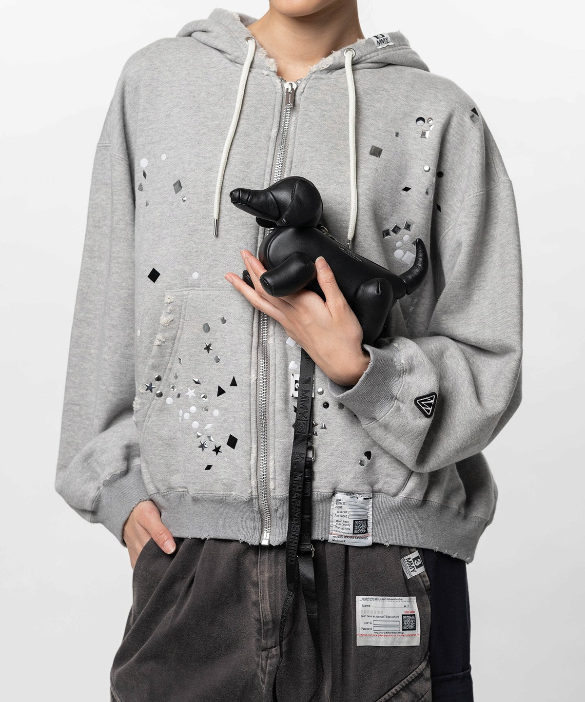 Maison MIHARA YASUHIRO "DOLLS" Dachshund Mini Bag Black