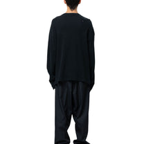 Maison MIHARA YASUHIRO Thermal Combined Long Sleeve T-Shirt Black