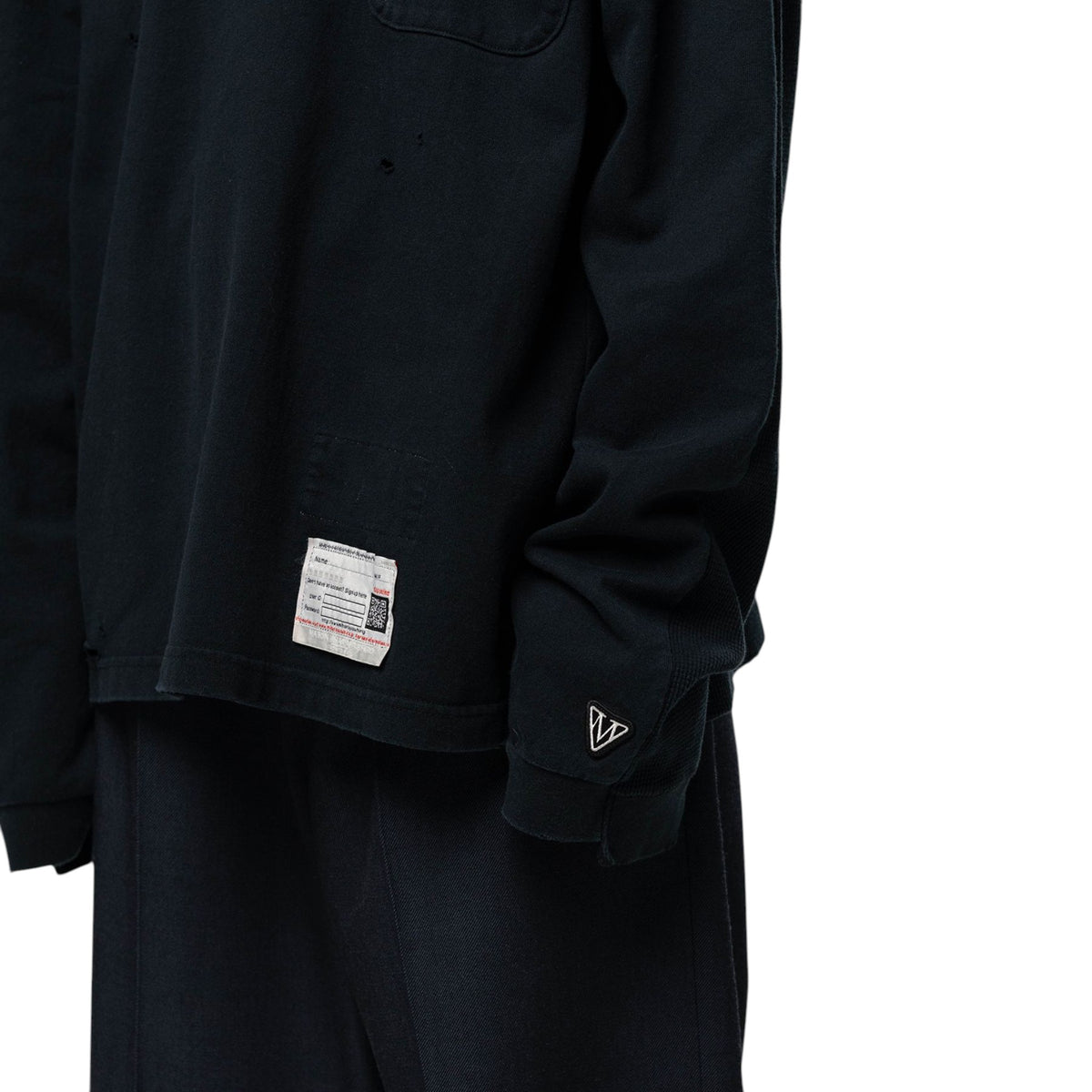 Maison MIHARA YASUHIRO Thermal Combined Long Sleeve T-Shirt Black
