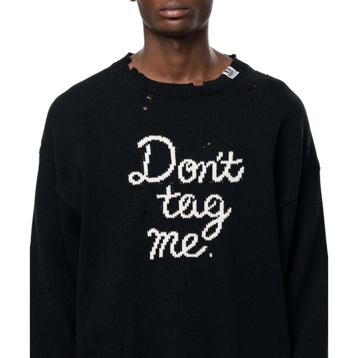 Maison MIHARA YASUHIRO Don't Tag Me Jacquard Knit Sweater Black