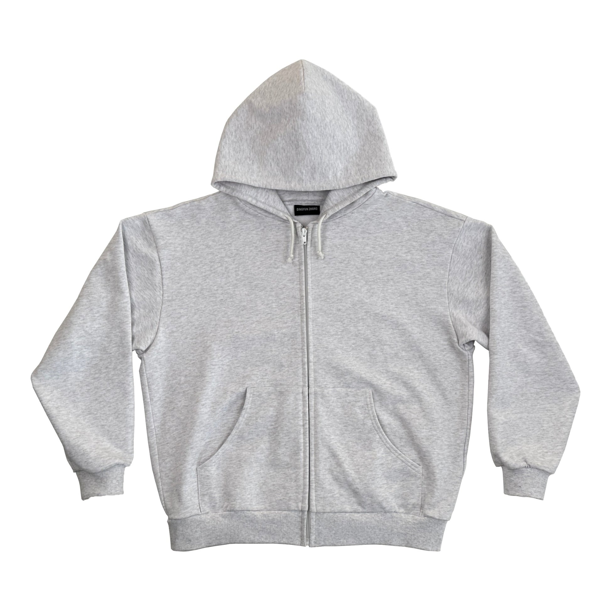 DINGYUN ZHANG Crew Hoodie Slim Fit Heather Gray