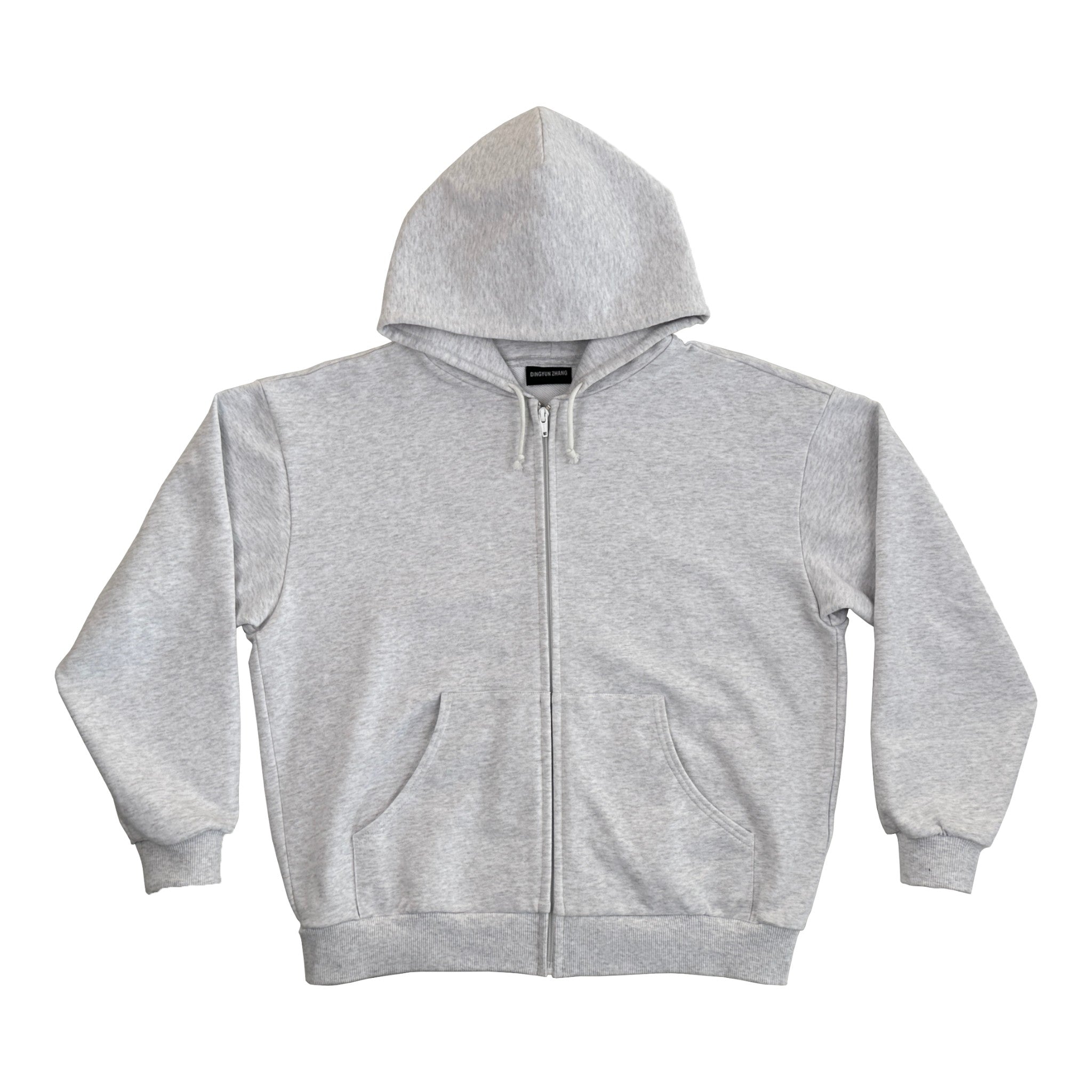 DINGYUN ZHANG Crew Hoodie Slim Fit Heather Gray