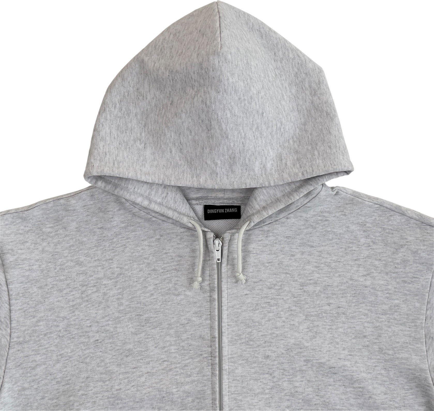 DINGYUN ZHANG Crew Hoodie Slim Fit Heather Gray