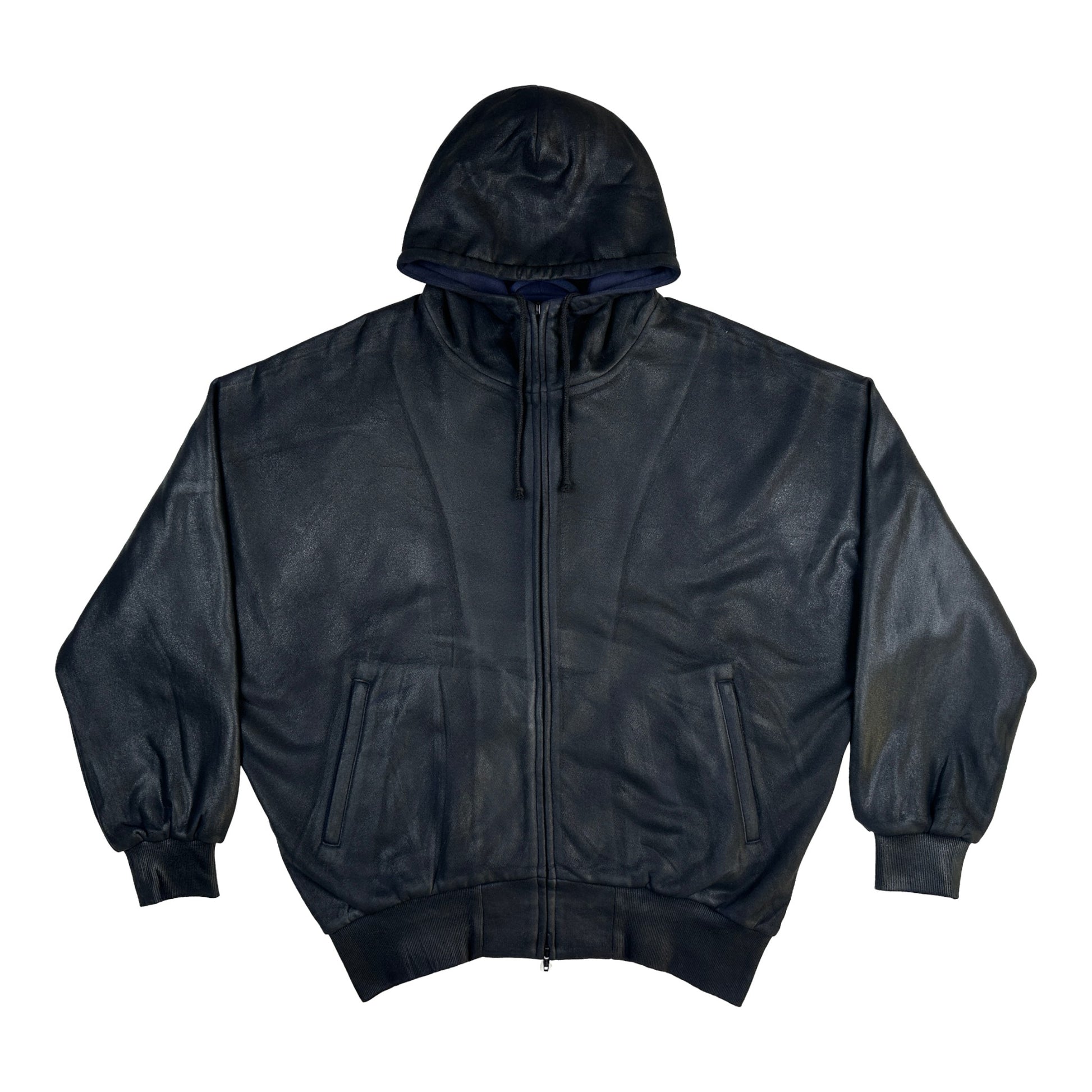 DINGYUN ZHANG Coated Zip-Up Onyx
