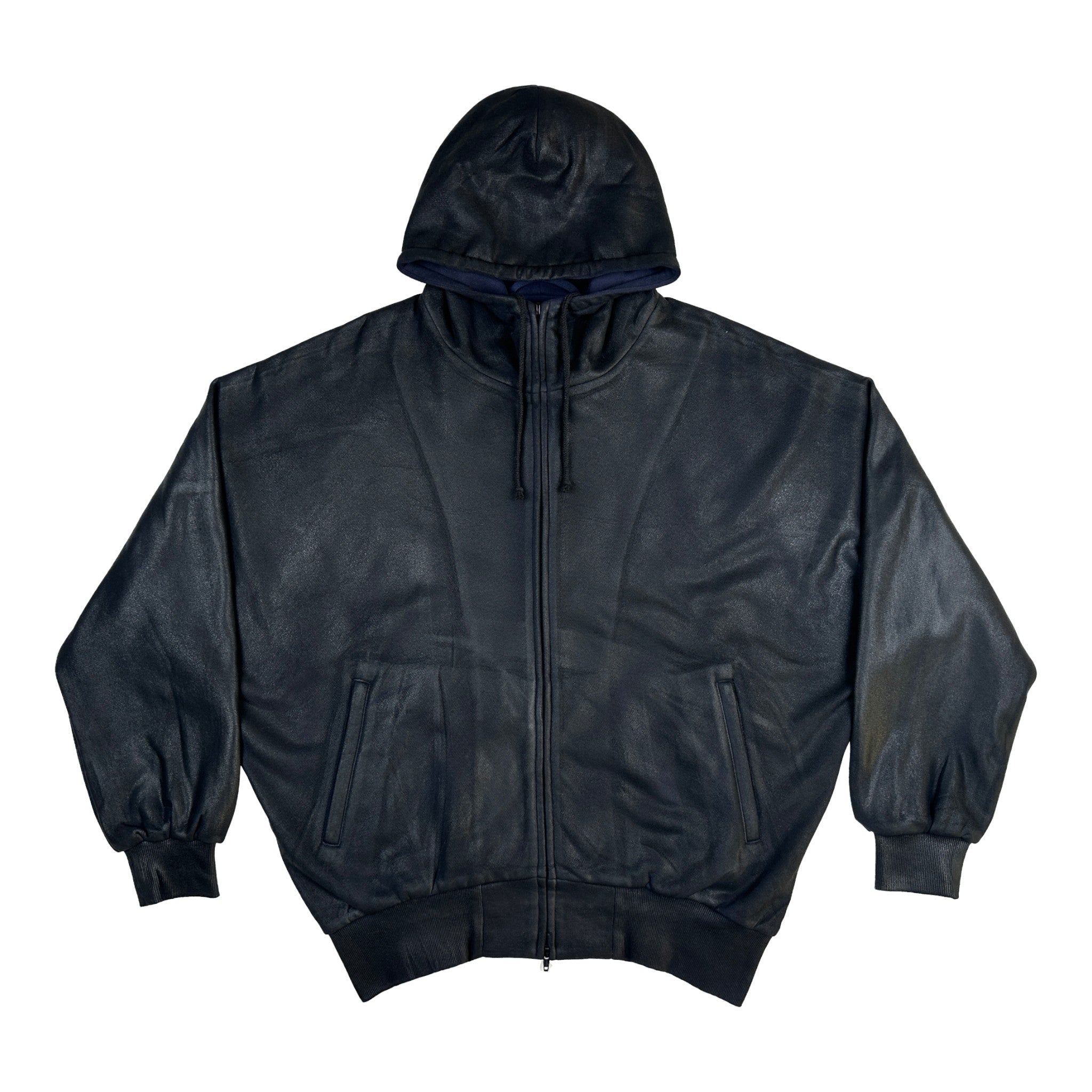 DINGYUN ZHANG Coated Zip-Up Onyx
