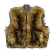 DINGYUN ZHANG Reversible Faux Fur Gilet Coyote