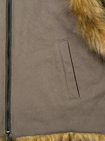 DINGYUN ZHANG Reversible Faux Fur Gilet Coyote