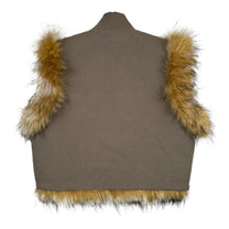 DINGYUN ZHANG Reversible Faux Fur Gilet Coyote