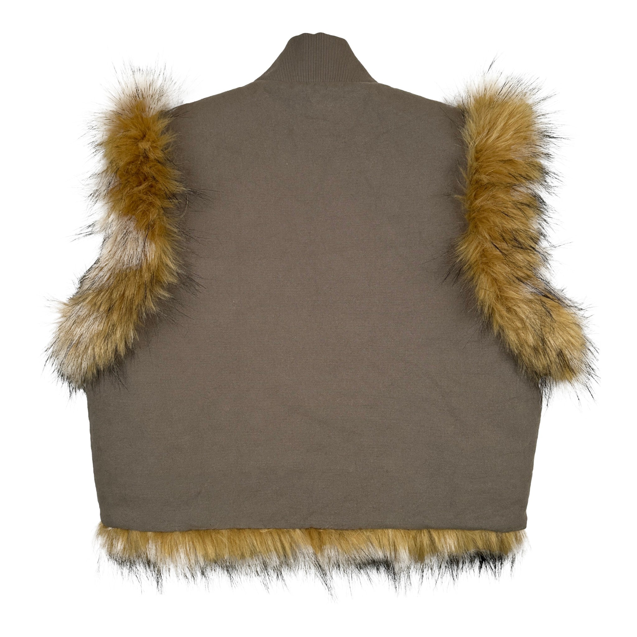 DINGYUN ZHANG Reversible Faux Fur Gilet Coyote