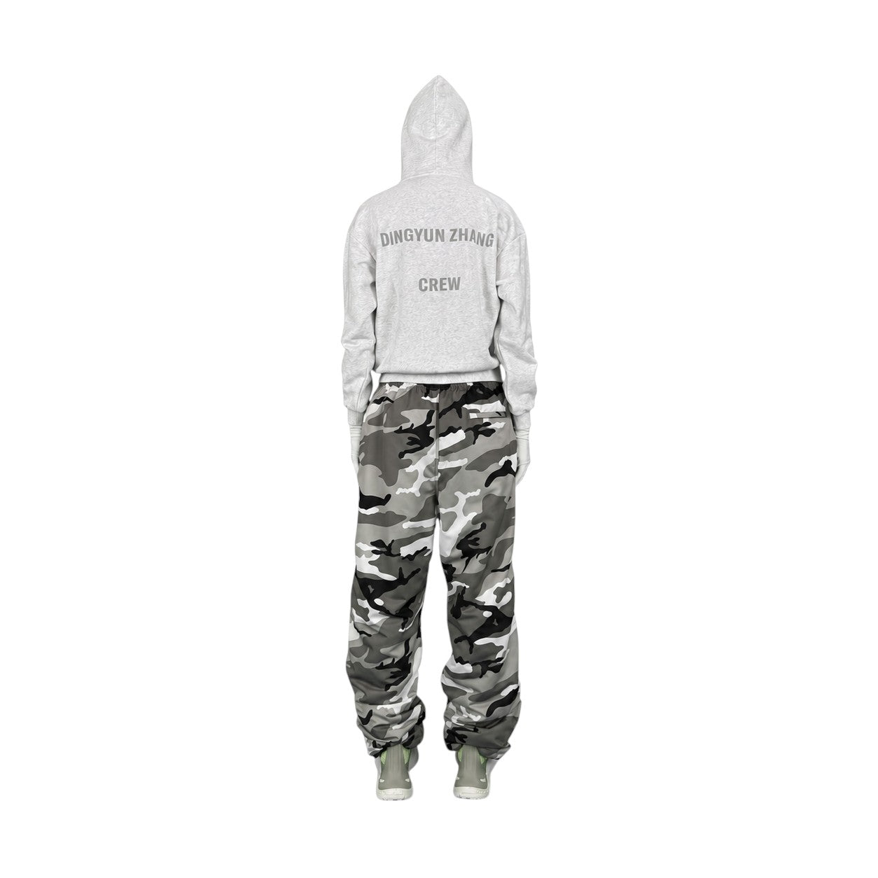 DINGYUN ZHANG Crew Hoodie Slim Fit Heather Gray