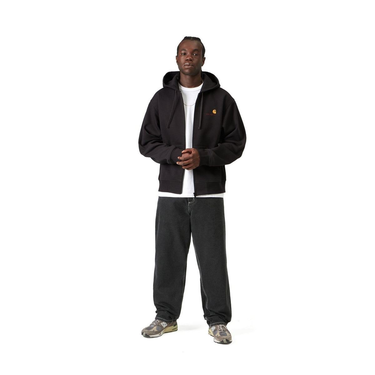 Carhartt WIP Simple Pant Black, Stone washed