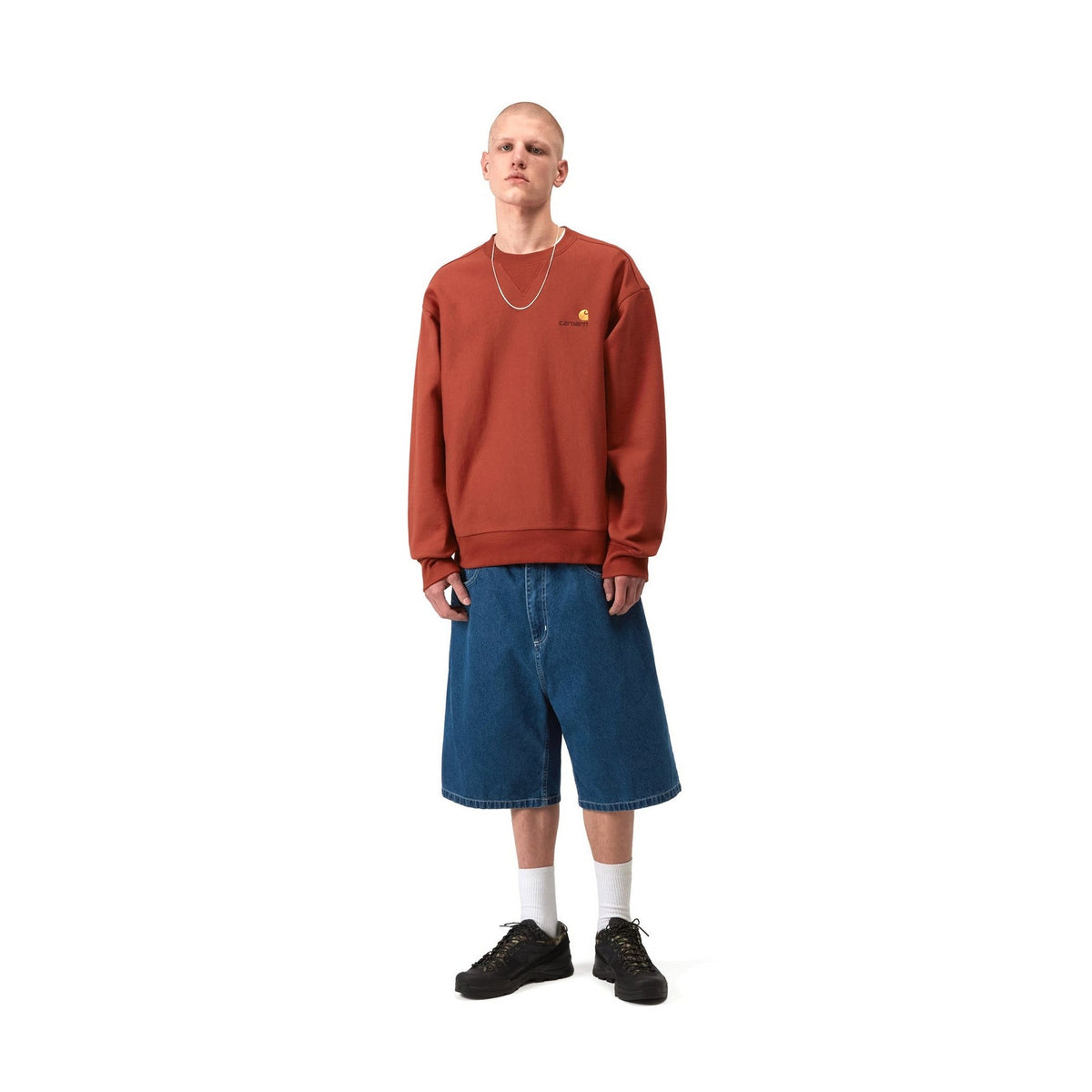 Carhartt WIP American Script Sweatshirt Oxide Red