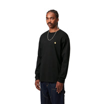 Carhartt WIP L/S Chase T-Shirt Black / Gold