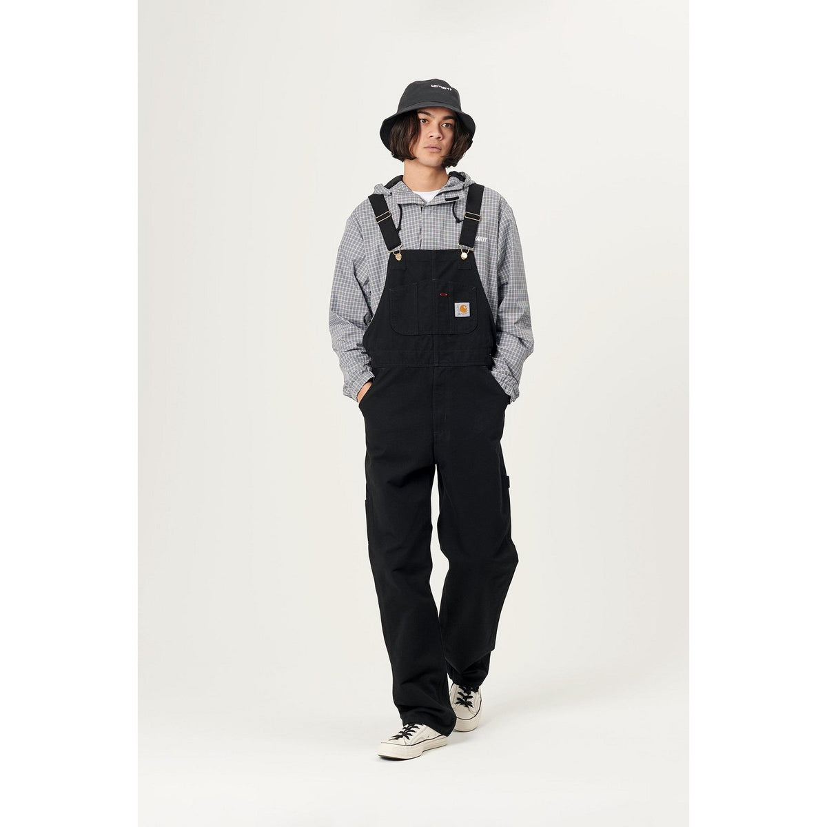 Carhartt WIP Bib Overall Black, Rinsed