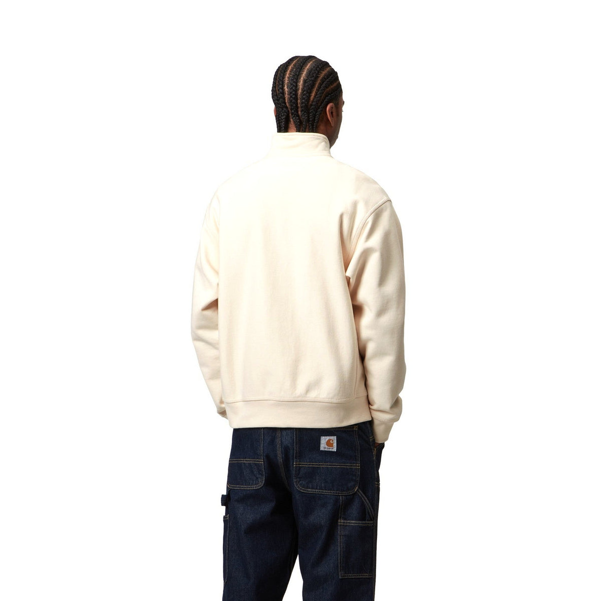 Carhartt WIP Half Zip American Script Sweatshirt Natural