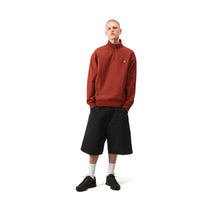 Carhartt WIP Half Zip American Script Sweatshirt Oxide Red