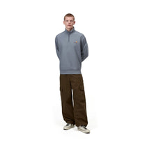 Carhartt WIP Half Zip American Script Sweatshirt Shady Blue