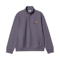 Carhartt WIP Half Zip American Script Sweatshirt Shady Purple