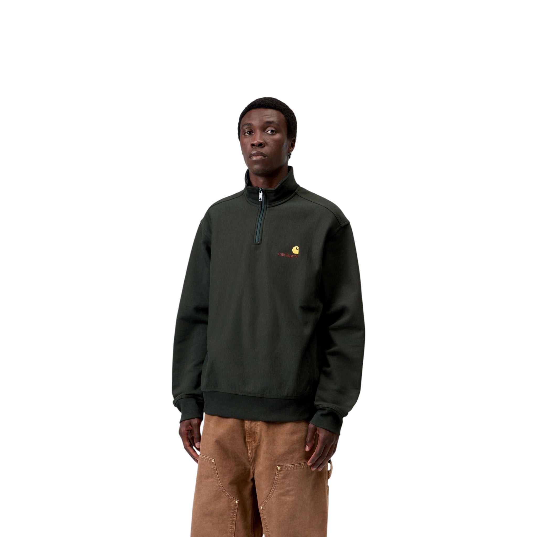 Carhartt WIP Half Zip American Script Sweatshirt