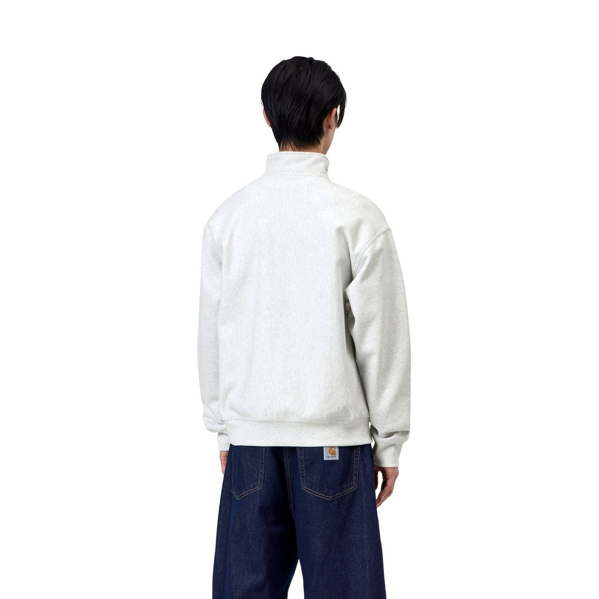 Carhartt WIP Half Zip American Script Sweatshirt Ash Heather