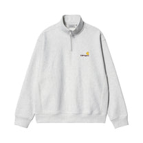 Carhartt WIP Half Zip American Script Sweatshirt Ash Heather