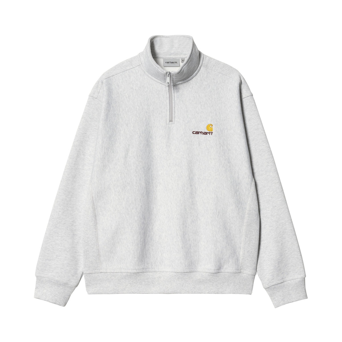 Carhartt WIP Half Zip American Script Sweatshirt Ash Heather