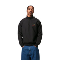 Carhartt WIP Half Zip American Script Sweatshirt Black
