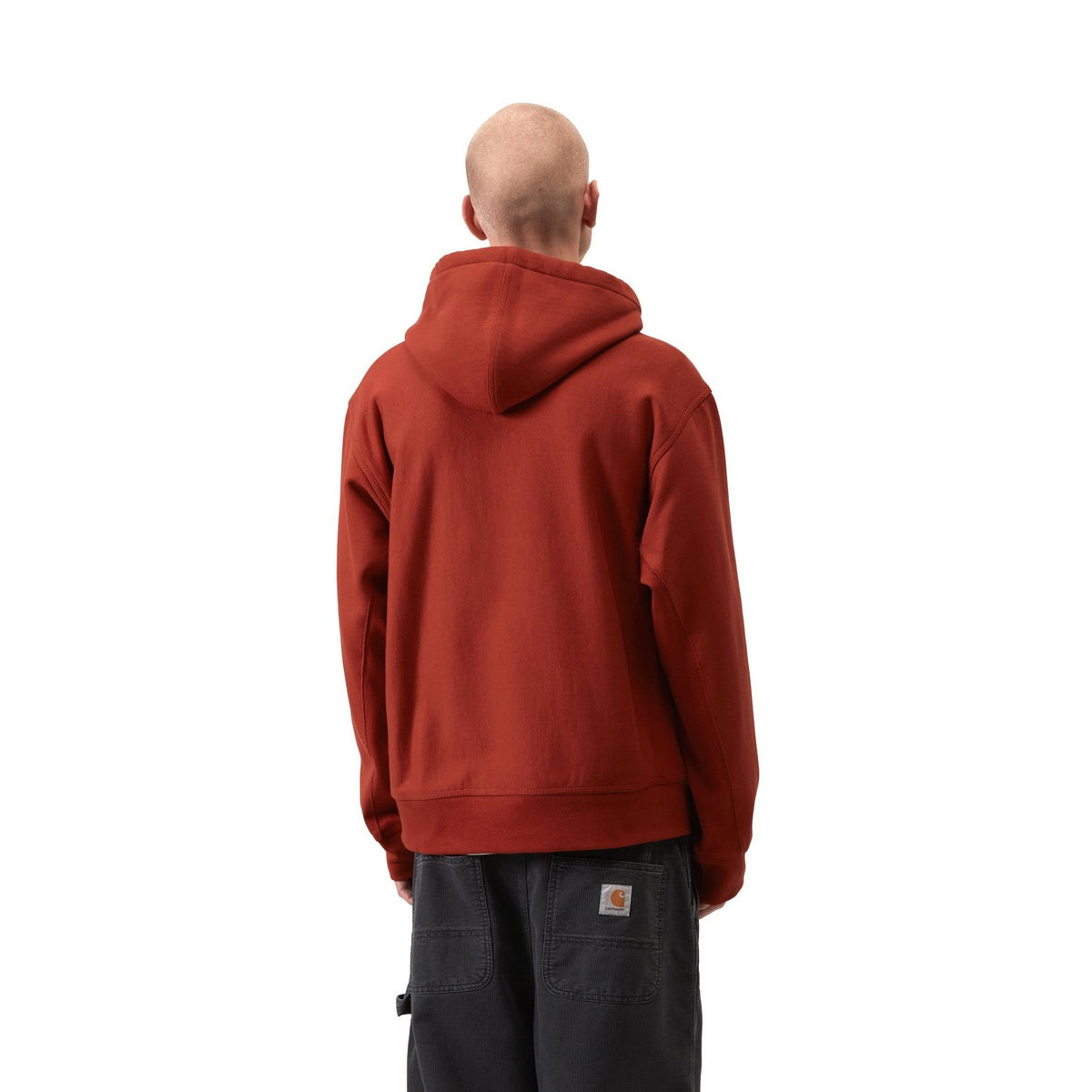Carhartt WIP Hooded American Script Sweatshirt Oxide Red