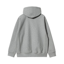 Carhartt WIP Hooded American Script Sweatshirt Grey Heather