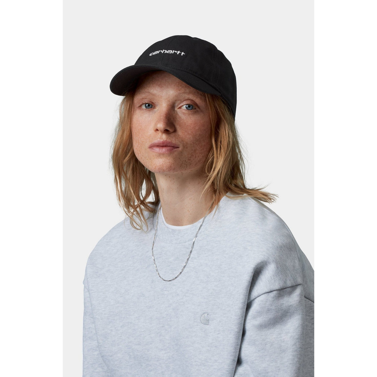 Carhartt WIP Canvas Script Cap Black / White