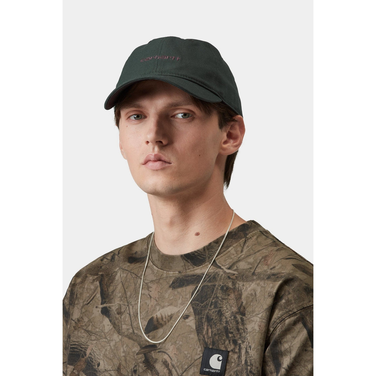 Carhartt WIP Canvas Script Cap Dark Scarab / Palisander