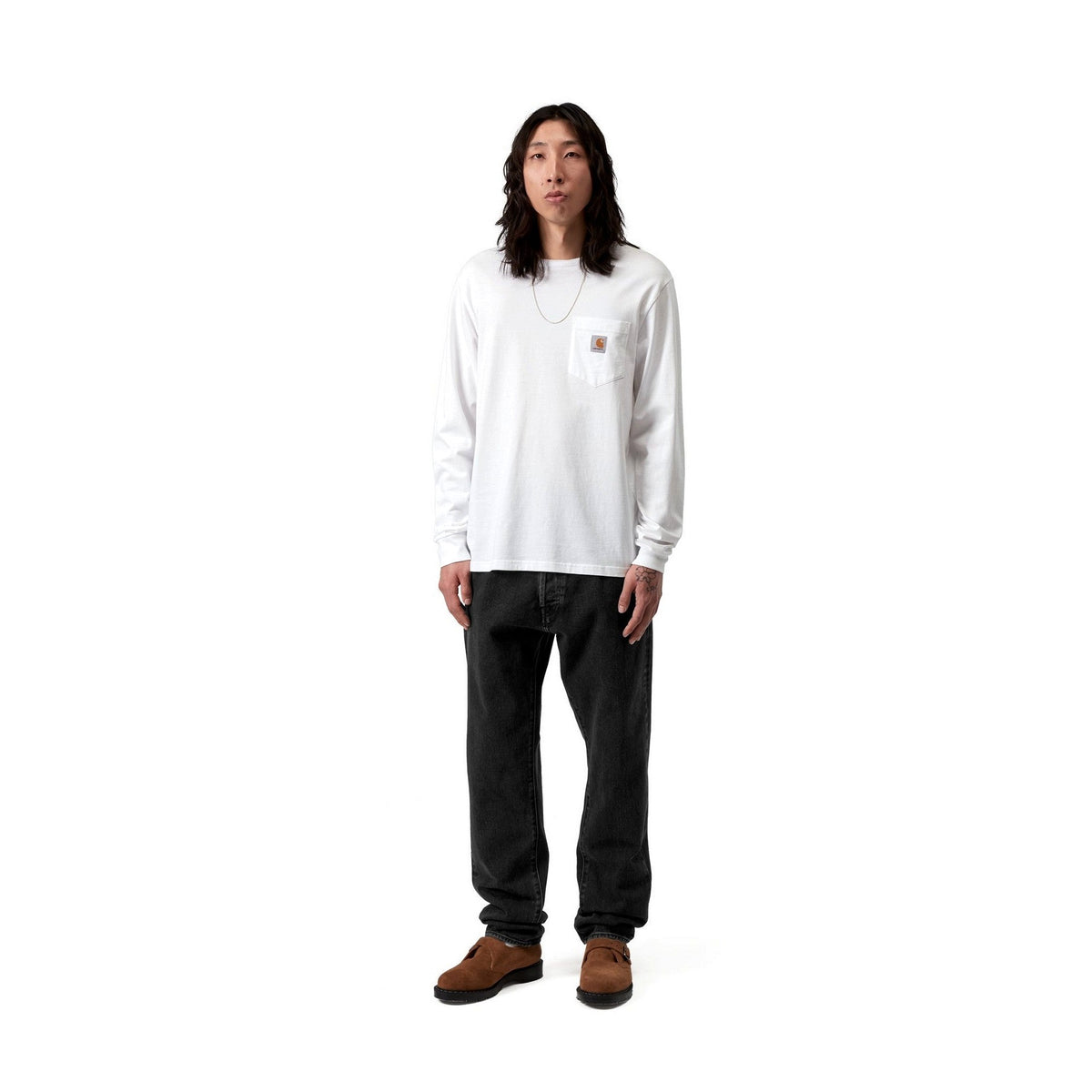 Carhartt WIP Klondike Pant Black, Stone washed