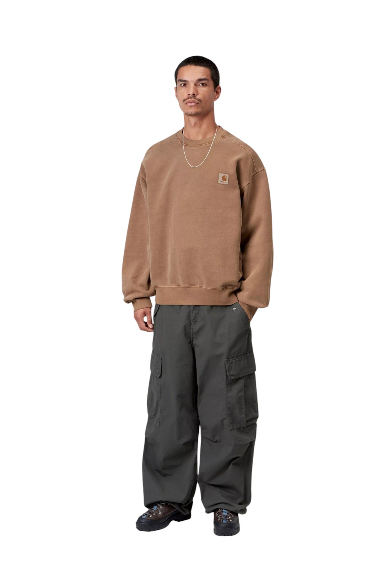 Carhartt WIP Vista Sweatshirt WIP H Brown, Garment dyed
