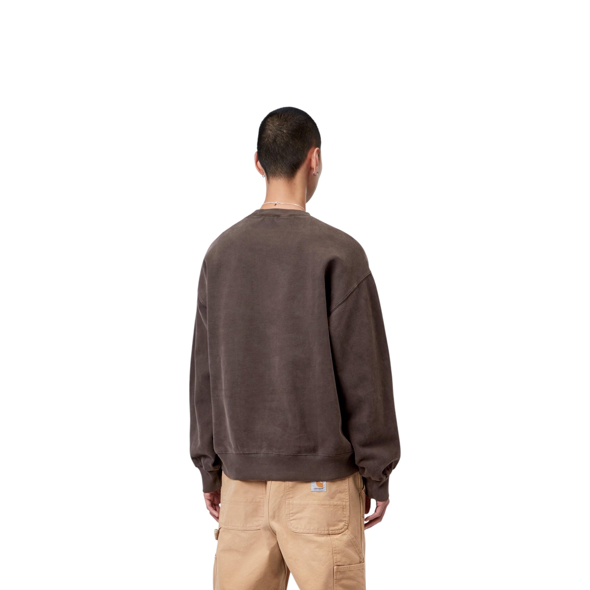 Carhartt WIP Vista Sweatshirt Tobacco, Garment dyed