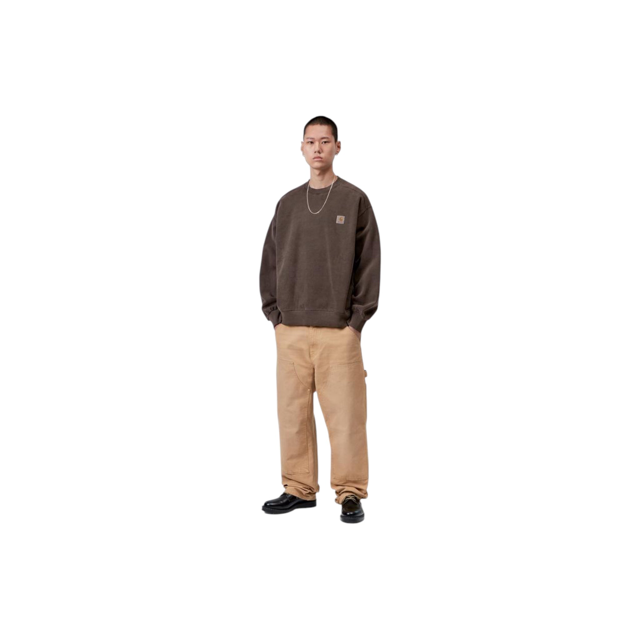 Carhartt WIP Vista Sweatshirt Tobacco, Garment dyed