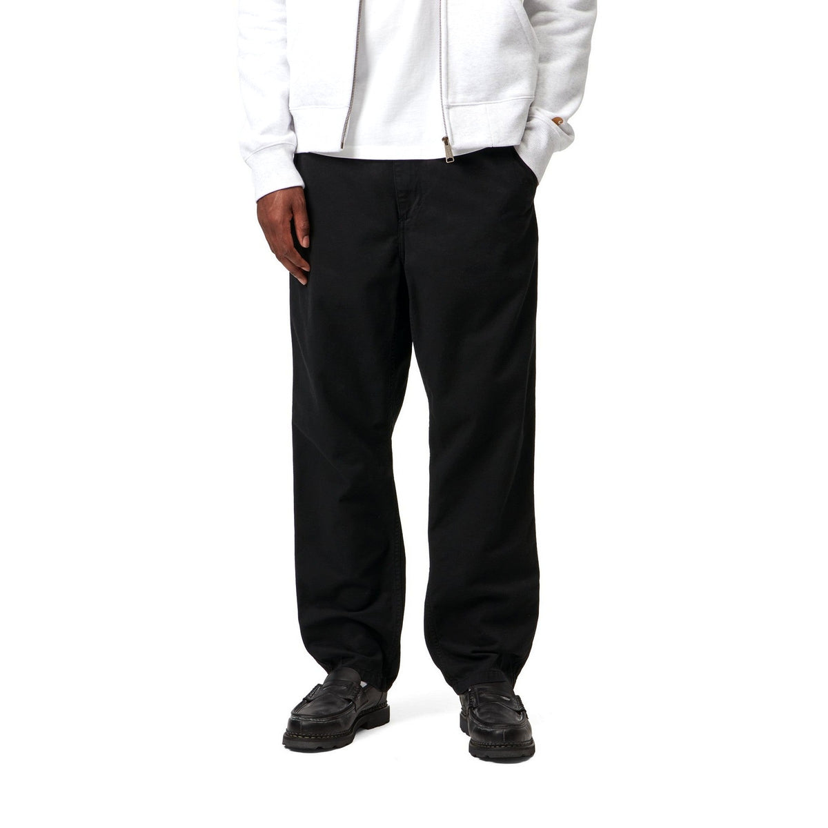 Carhartt WIP Flint Pant Black, Garment dyed