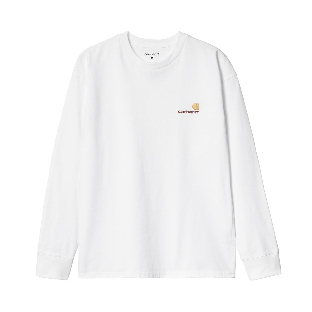 Carhartt WIP L/S American Script T-Shirt White