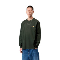 Carhartt WIP L/S American Script T-Shirt Raven