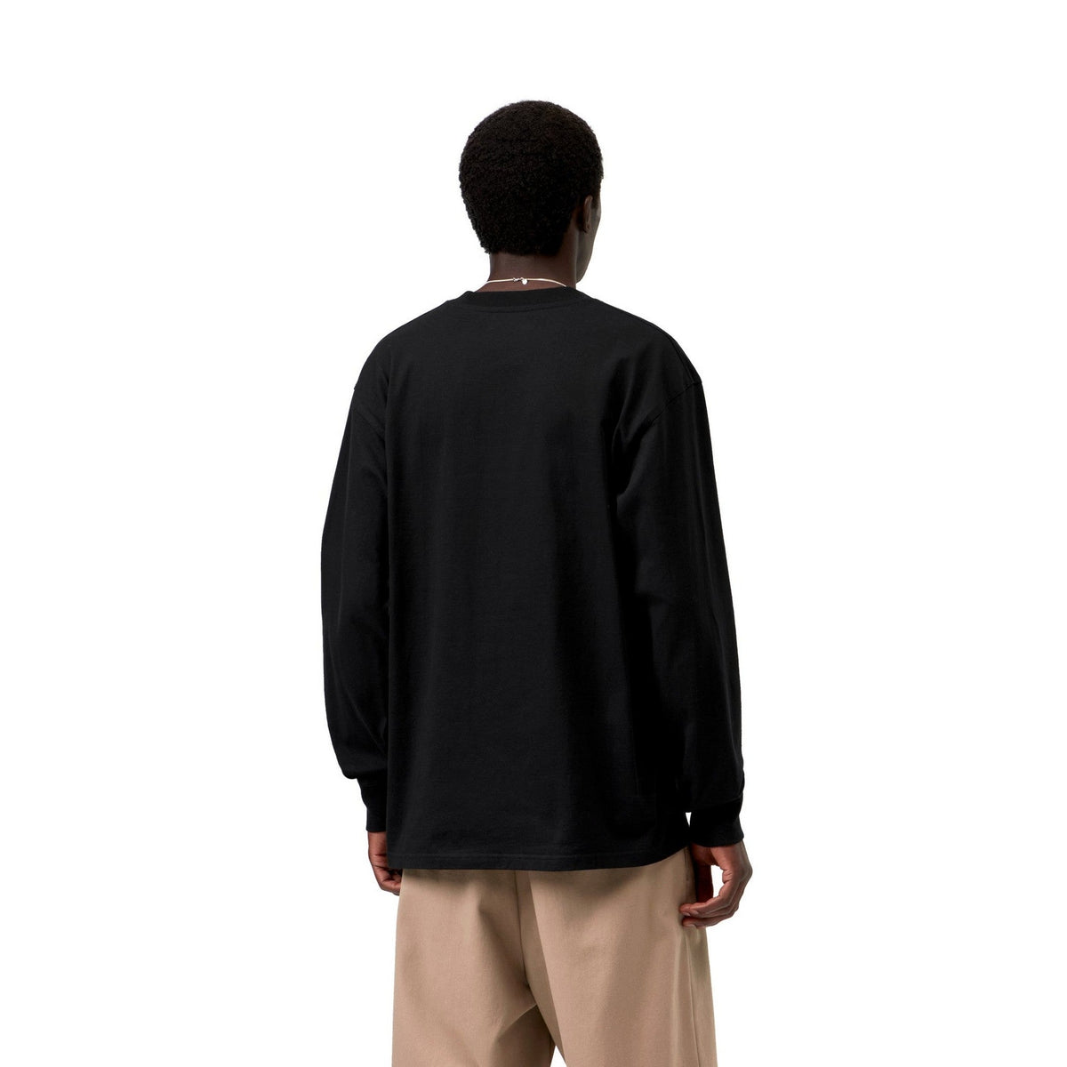 Carhartt WIP L/S American Script T-Shirt Black