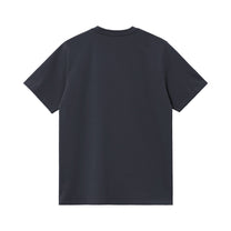 Carhartt WIP S/S Script Embroidery T-Shirt Dark Navy / White