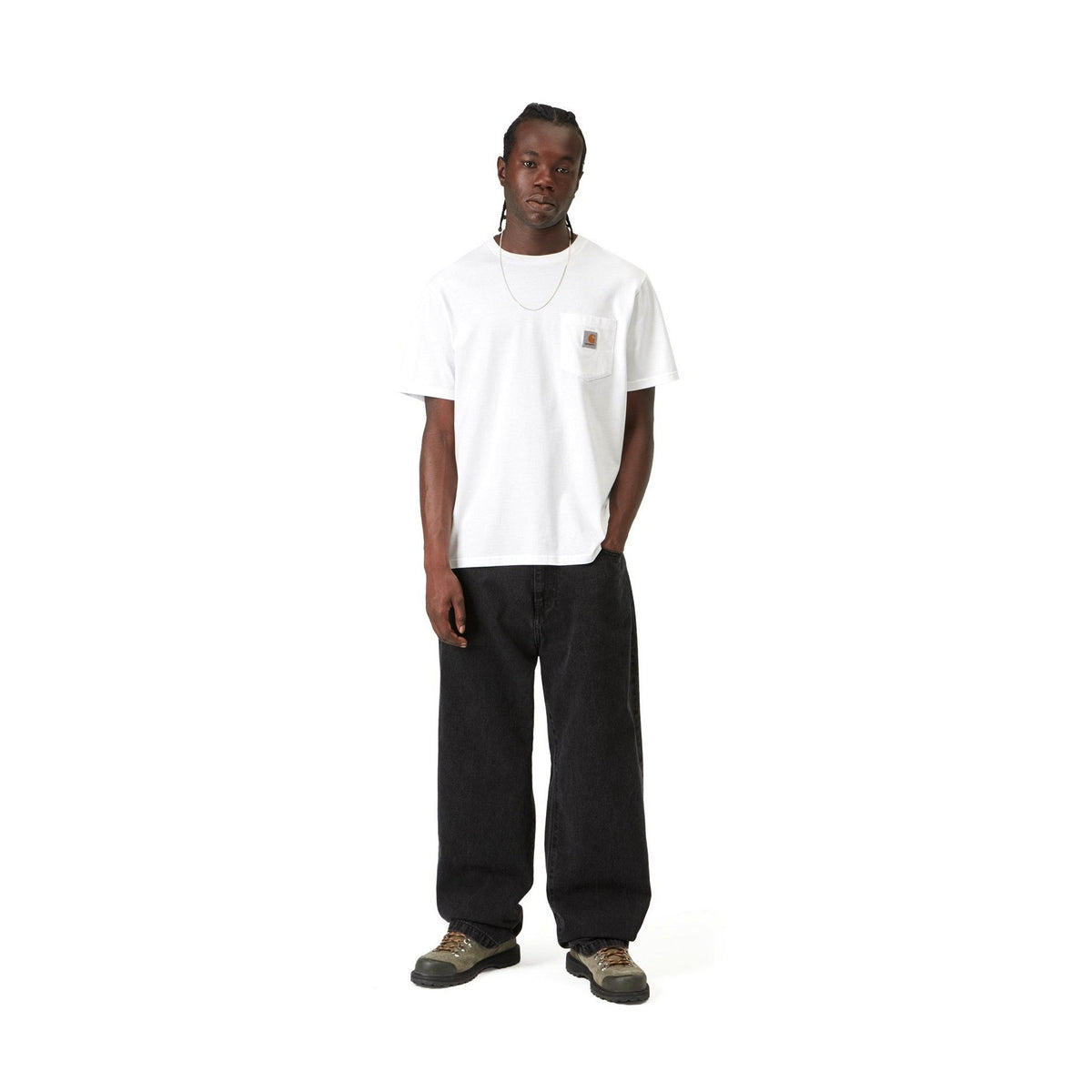 Carhartt WIP Landon Pant 'Robertson' Denim Black, Stone washed