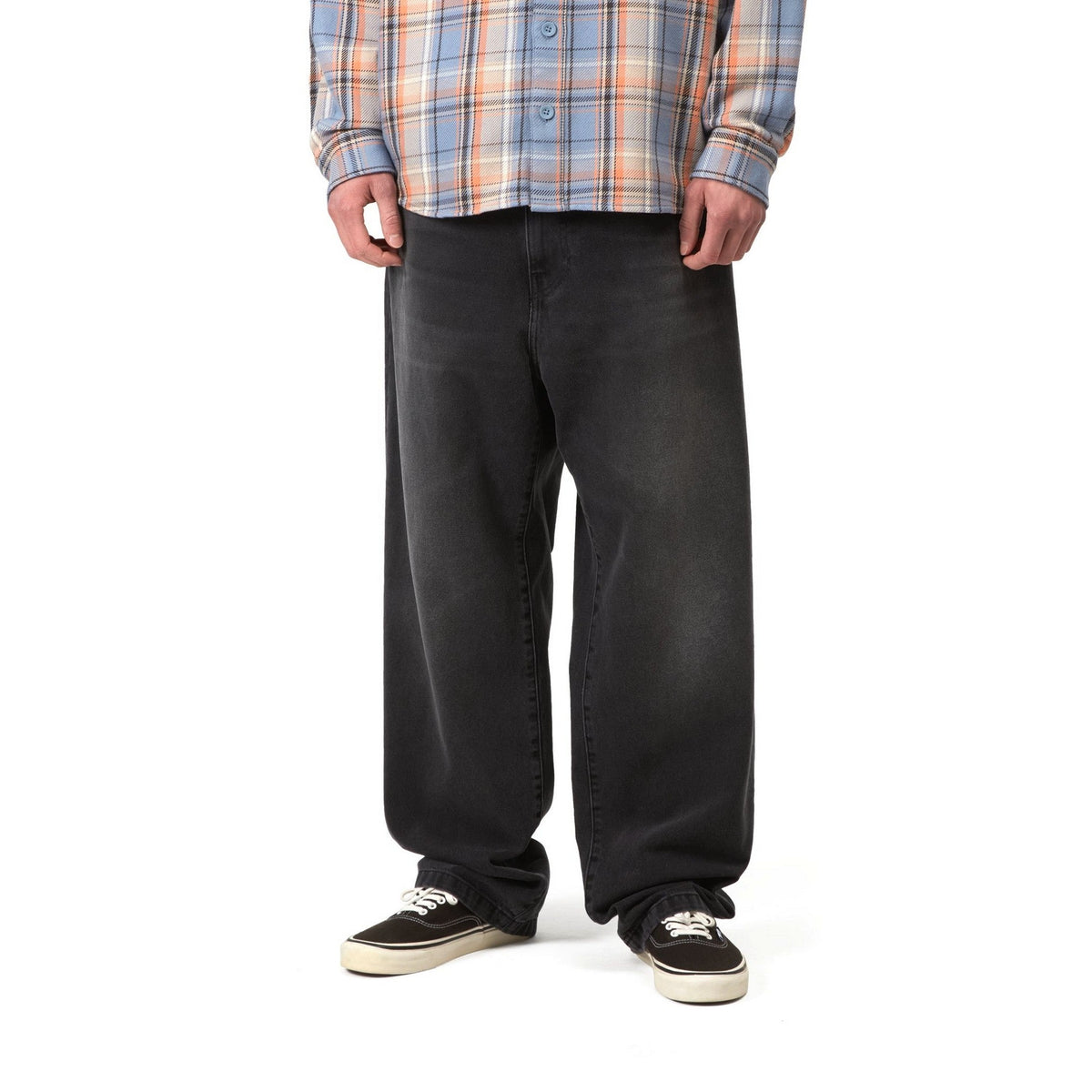 Carhartt WIP Landon Pant Black, Worn bleached
