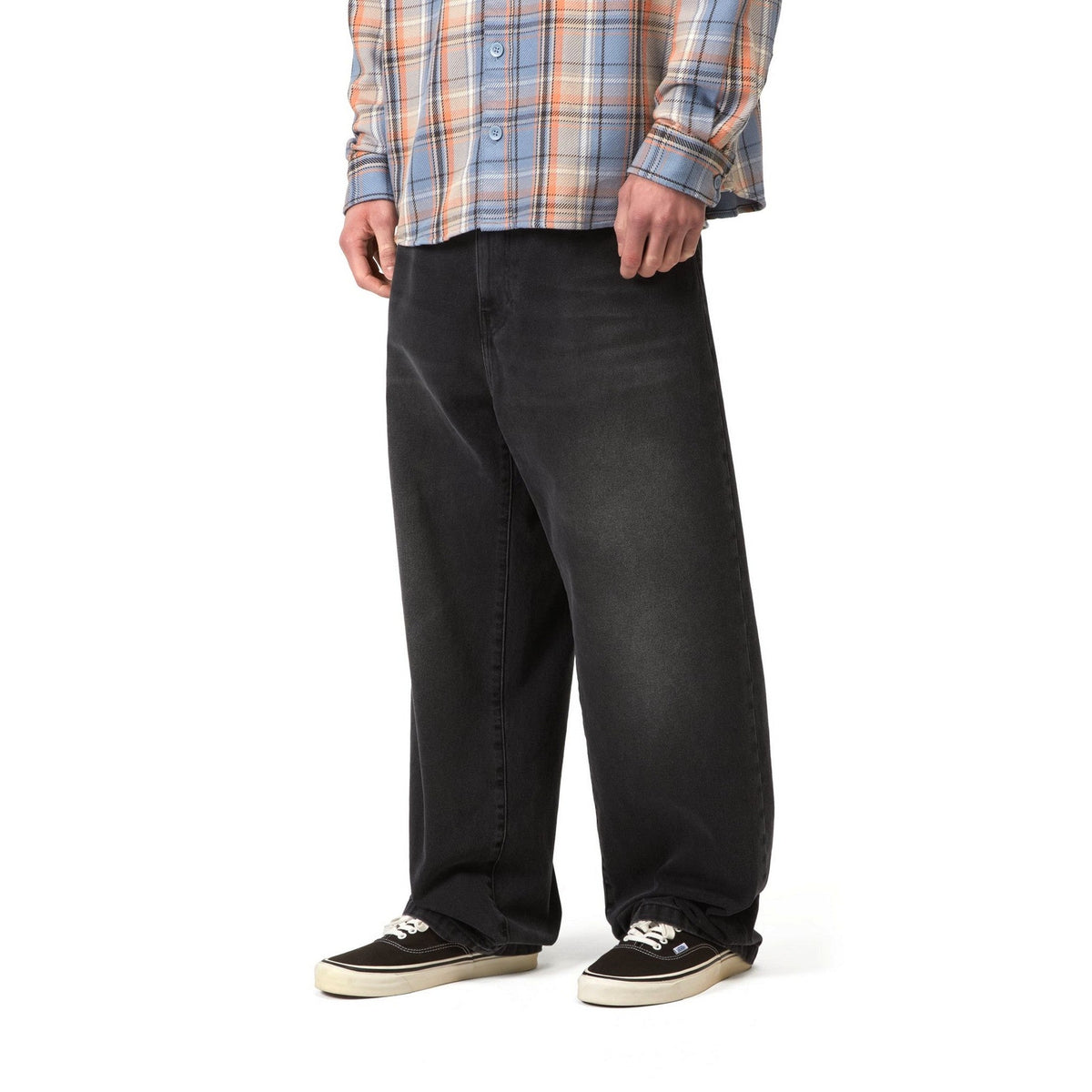 Carhartt WIP Landon Pant Black, Worn bleached