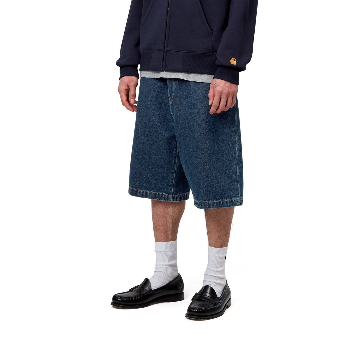 Carhartt WIP Landon Short Blue, Stone washed