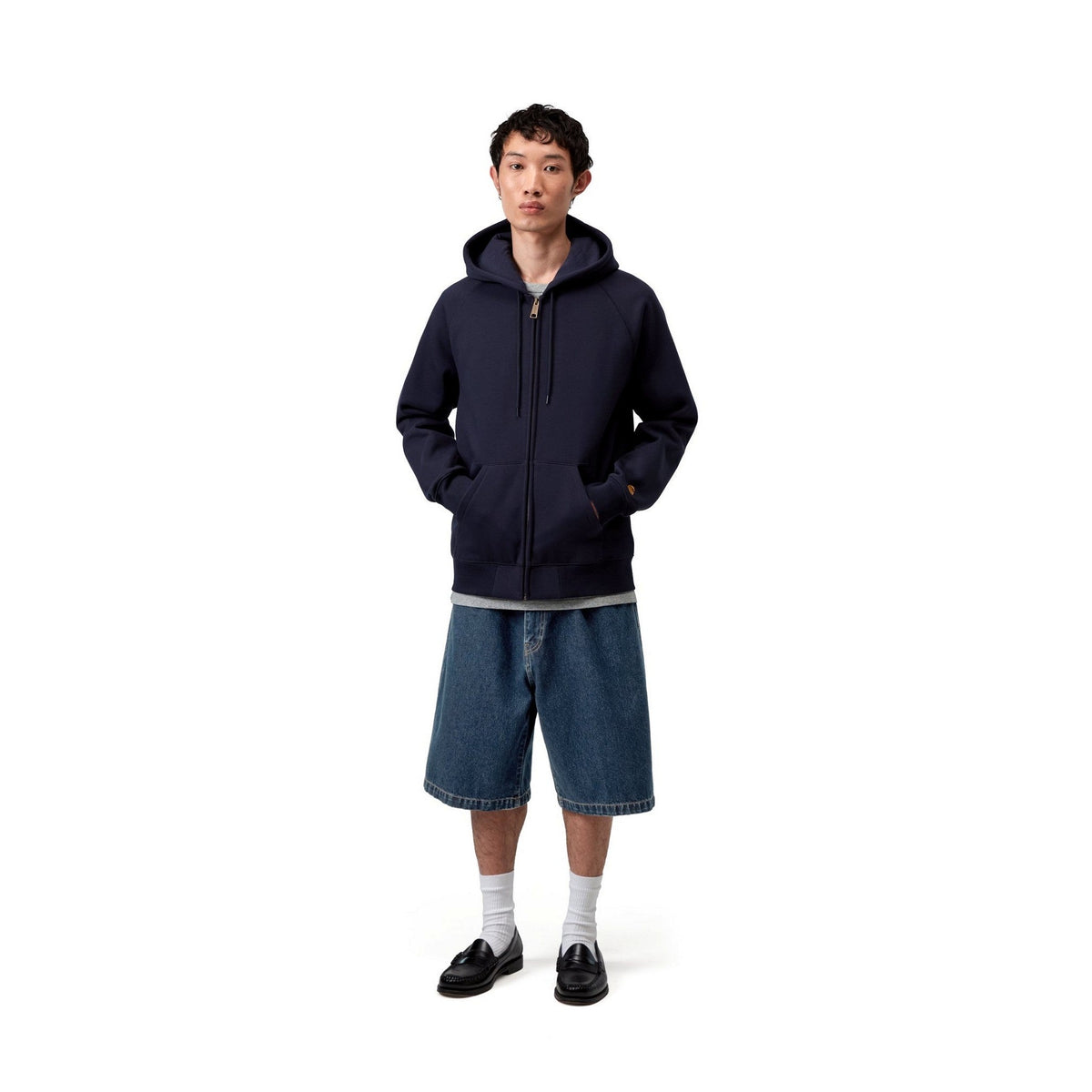 Carhartt WIP Landon Short Blue, Stone washed