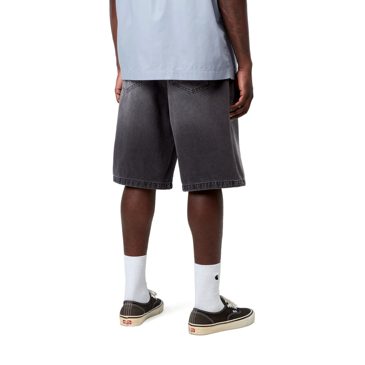 Carhartt WIP Landon Short Black, Worn bleached